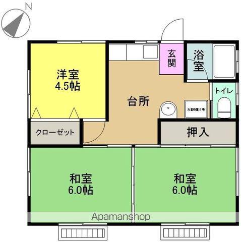 福島県いわき市 1階建 築30年(3K)の間取り写真