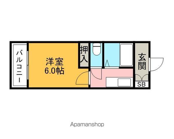 里村ビル(1K/3階)の間取り写真