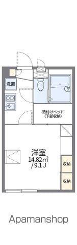 レオパレスウィルほたる野(1K/2階)の間取り写真