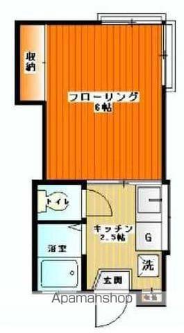 宏洋ハウス(1K/2階)の間取り写真