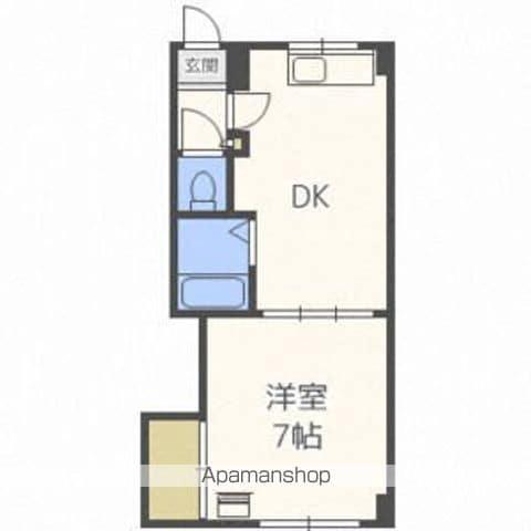 グレース麻生(1DK/4階)の間取り写真