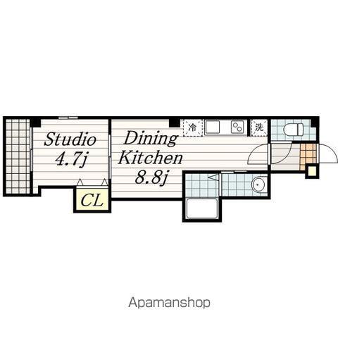 PRESENT A TOI(1DK/2階)の間取り写真