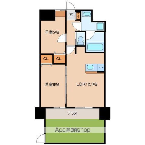 パークス(2LDK/1階)の間取り写真