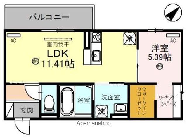 アルモニー彦根(1LDK/2階)の間取り写真