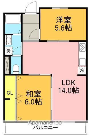 メイゾンサンポア(2LDK/1階)の間取り写真