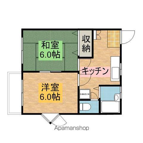 みなとハイツA・B(2DK/2階)の間取り写真