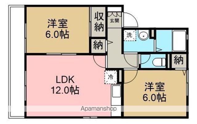 ラフィーネ(2LDK/2階)の間取り写真