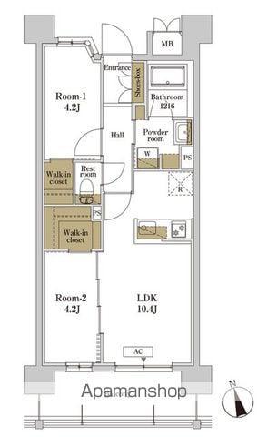 RJRプレシア川口(2LDK/2階)の間取り写真