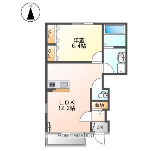グランディール(1LDK/1階)の間取り写真