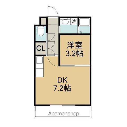 ビッグバーンズマンション南郷Ⅱ(1DK/2階)の間取り写真