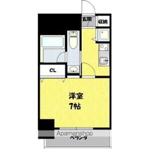 エグゼプレジオ(ワンルーム/11階)の間取り写真