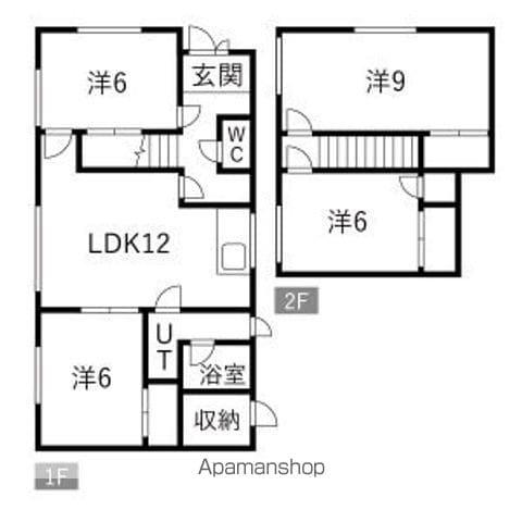 札幌市南北線 澄川駅 徒歩5分 2階建 築1027年(4LDK)の間取り写真