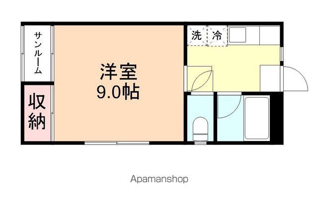 ロゼ有沢(1K/1階)の間取り写真