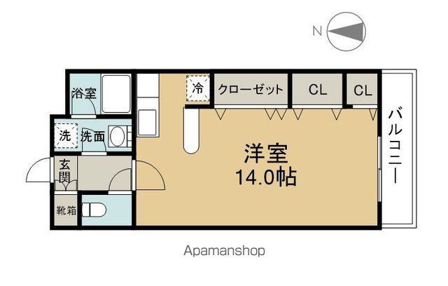 三洋コーポNO7(ワンルーム/5階)の間取り写真