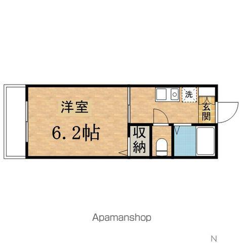 フェアリーテイルⅡ(1K/2階)の間取り写真