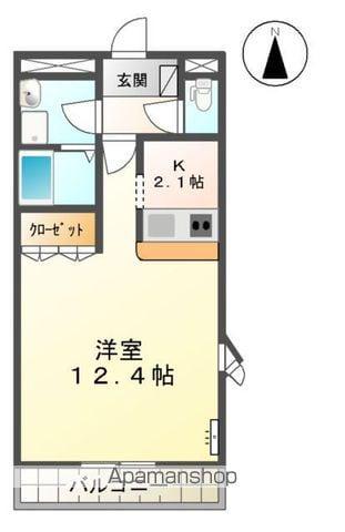 パレスさくらんぼ(1K/2階)の間取り写真