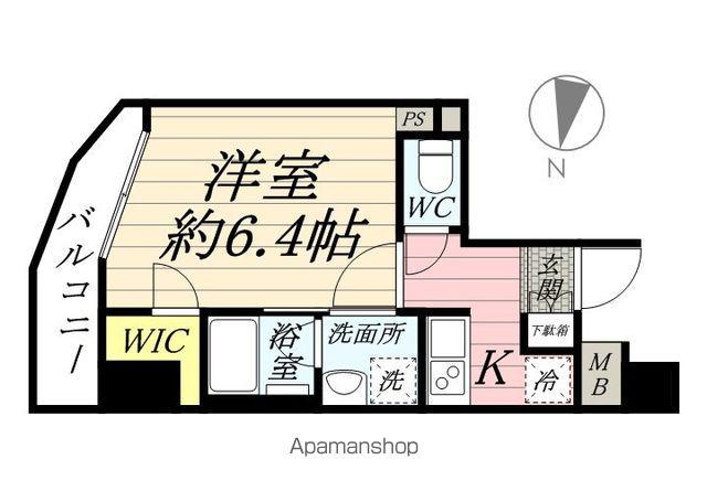 ジェノヴィア横浜鶴見市場スカイガーデン(1K/7階)の間取り写真