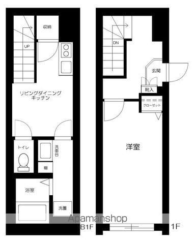 セグレート日本橋(1LDK/1階)の間取り写真