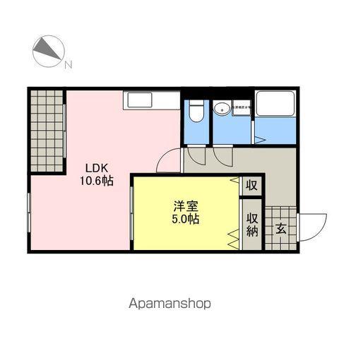 ベルコート(1LDK/1階)の間取り写真