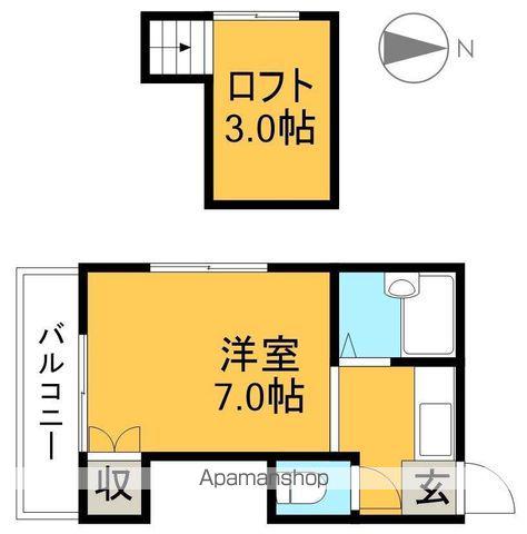 アサミハイツ(ワンルーム/3階)の間取り写真