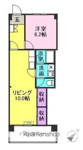 古井公団マンション(1LDK/2階)の間取り写真