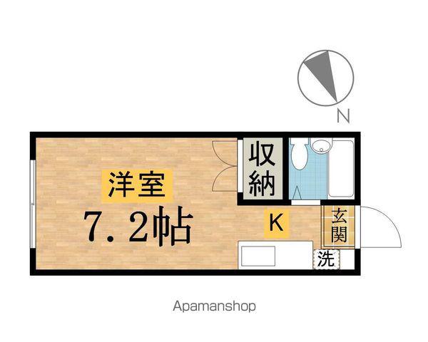 エステートピア高木(ワンルーム/1階)の間取り写真