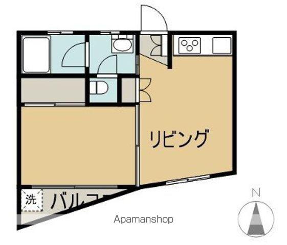 日高ビル(1DK/3階)の間取り写真