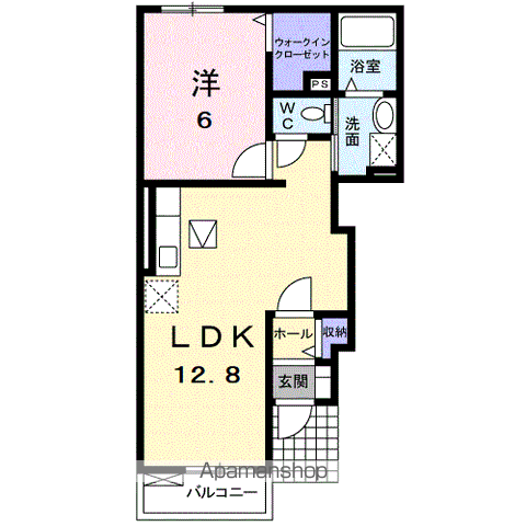 チェリー ブラッサムズ(1LDK/1階)の間取り写真