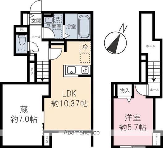ROUTE RESIDENCE(1LDK/1階)の間取り写真