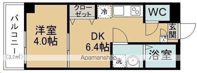 TERASU仙台(1DK/2階)の間取り写真
