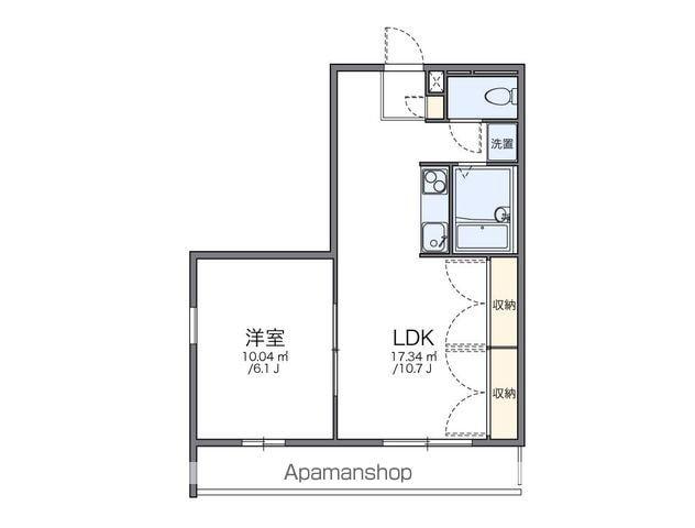 レオパレスフローラC(1LDK/2階)の間取り写真
