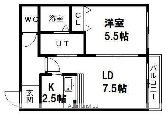 サンコート文京台(1LDK/3階)の間取り写真