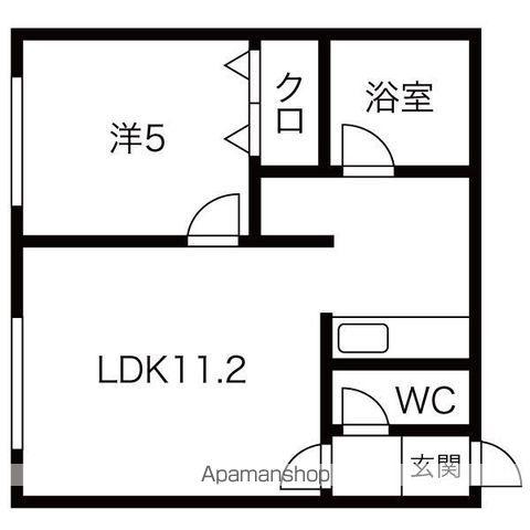 OS宮の森(1LDK/1階)の間取り写真