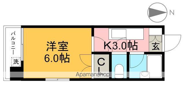 メゾーンあけぼのⅢ(1K/7階)の間取り写真