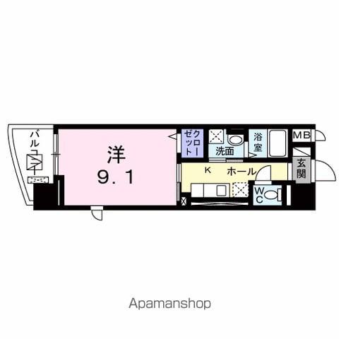 フェニックス(1K/5階)の間取り写真