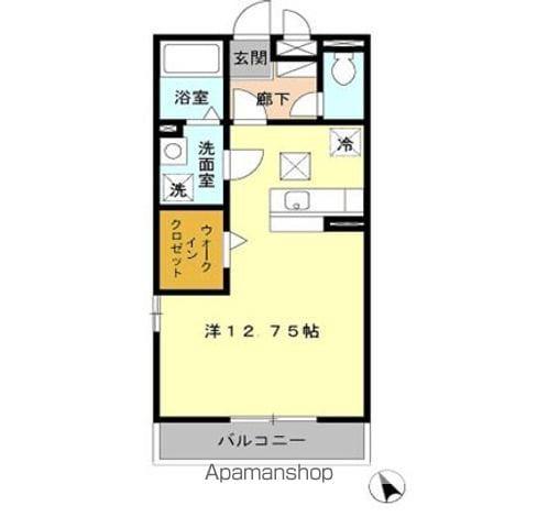 シェ・コパン(ワンルーム/1階)の間取り写真