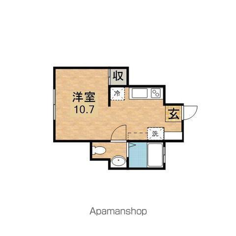 パークハイツ暁(1K/2階)の間取り写真