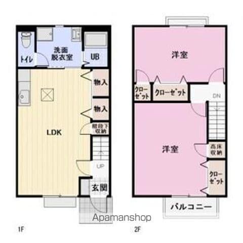 ピエモンテＴＡＫＥＮＯＡ(2LDK)の間取り写真