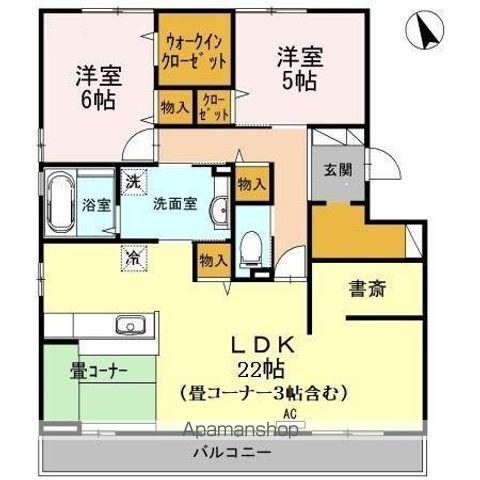 カーサ・ソレアード(2LDK/2階)の間取り写真