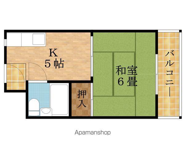 シャト-ピネール(1K/5階)の間取り写真