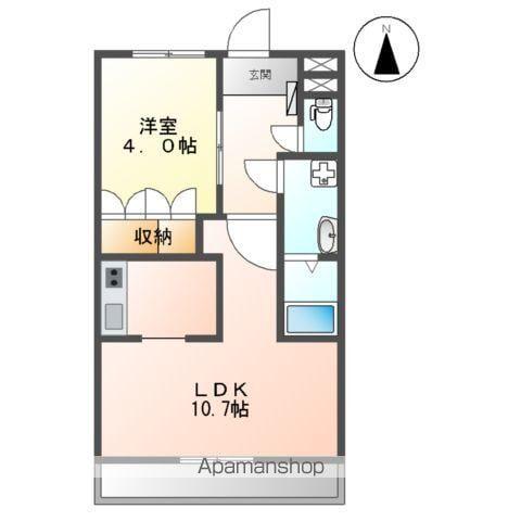 グランディール泰英1号館(1LDK/1階)の間取り写真