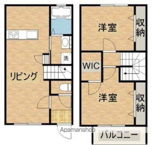 アテレーゼ下北方B棟(2LDK/1階)の間取り写真