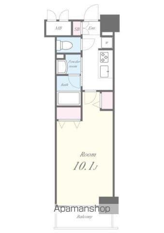 ROOTS SHINJUKU WAKAMATSUCHOルーツシ(1K/6階)の間取り写真