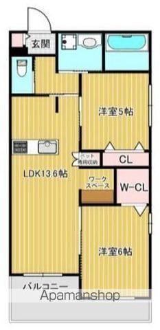 LUMIERE DU SOLEIL(2LDK/1階)の間取り写真