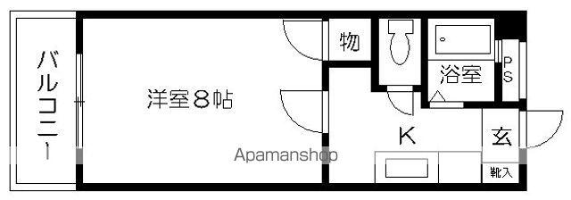 豊ハイツ(1K/2階)の間取り写真