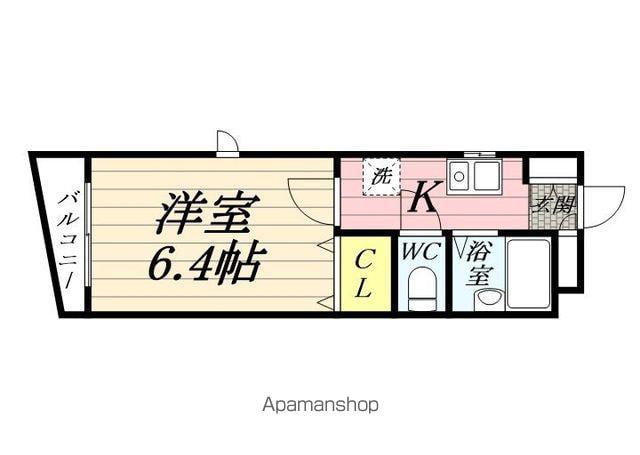 プラドハイツ(1K/1階)の間取り写真