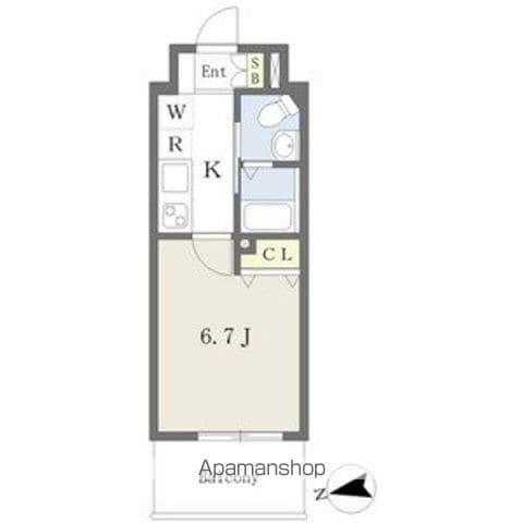 MARKS西田辺町(1K/5階)の間取り写真