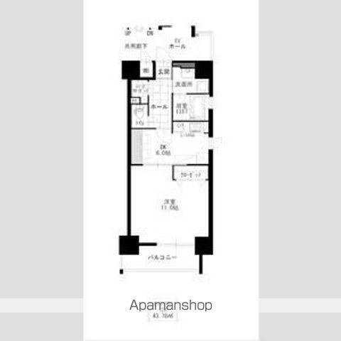 ムーラン マグノリア(1DK/6階)の間取り写真