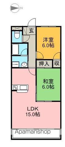 キャッスルグランデ(2LDK/3階)の間取り写真