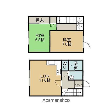 メゾネット英泉(2LDK)の間取り写真